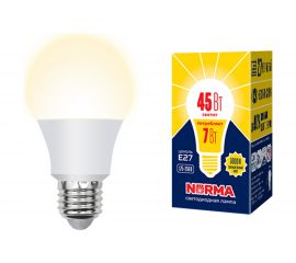 Светодиодная лампа Volpe LED-A60-7W/3000K/E27/FR/NR Форма ""A"", матовая UL-00005619 