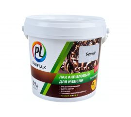 Лак акриловый для мебели Profilux белый 0,9 л МП00-005505 