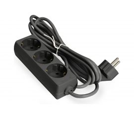 Удлинитель ExeGate ECE-3-5B 3 евророзетки с заземлением 5м черный 285807 