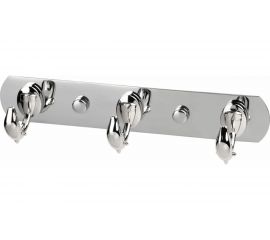 Вешалка Рыжий кот с 3-мя крючками нержавеющая сталь Дельфины SSA-015-3 310790 