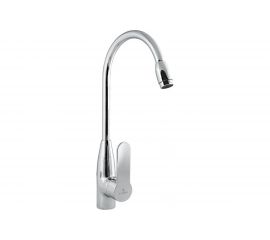 Смеситель для мойки Славен с высоким изливом, круглым аэратором, одноручный Ф29 СЛ-ОД-Ф29 