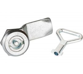 Замок под ключ с двумя бородками ТРИЗАМ цинк, с ригелем и ключом ЗЧВ.М.2.05.1060.КМ TRZ0053 