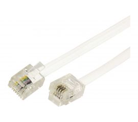 Телефонный шнур-удлинитель REXANT RJ-11, 6P-4C, 3 м, белый 18-3031 