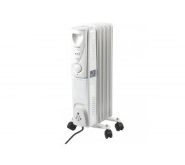 Масляный обогреватель SONNEN DFS-05, 1000 Вт, 5 секций, белый, 453497 