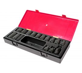 Набор шестигранных ударных торцевых головок 1/2" 10-24мм в кейсе 16шт JTC-K4161 