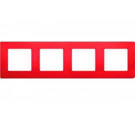 Рамка Legrand 4 поста Etika красный 672534 