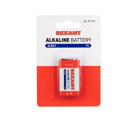 Алкалиновая батарейка REXANT Крона 6LR61 9V 30-1061 