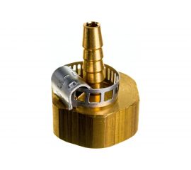 Наконечник латунный с подвижной гайкой внутренняя резьба 1/2 х елочка 6 мм + хомут Профитт 4823396 