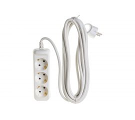 Электрический удлинитель ЭРА U3e5m3x1,5 с заземлением 3 розетки 5м ПВС 3x1,5мм2 16А Б0044033 