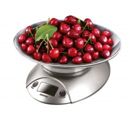 Кухонные весы Centek электронные, чаша, пластик, 5кг, шаг 1г, тарирование серебро/черный CT-2451 