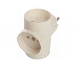 Сетевой разветвитель STEKKER 250В, 10A, IP20, белый, ADP10-15-20 39227 