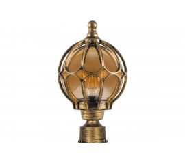 Садово-парковый светильник, круглый на столб 60W 230V E27, черное золото Feron PL3703 11359 