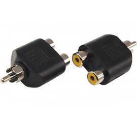 Переходник штекер REXANT RCA - RCA 2 гнезда 06-0162-A 