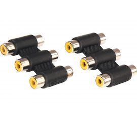 Переходник 3 гнезда REXANT RCA - RCA 3 гнезда 06-0166-A 