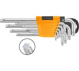 Набор шестигранников INGCO TORX Т10-Т50 мм Extra Long INDUSTRIAL HHK13092 