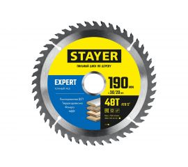 Диск пильный по дереву STAYER Expert 190x30/20 мм; 48T 3682-190-30-48_z01 