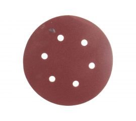 Круг шлифовальный на липучке, по дереву и металлу (6 отверстий, 150 мм, P180, 5 шт.) ELITECH 1820.099300 