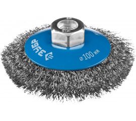 Щетка коническая (100 мм; М14; витая стальная проволока 0.3 мм) для УШМ 35265-100_z02 