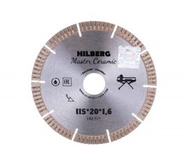 Диск алмазный отрезной Master Сeramic (115х20х1.6 мм) Hilberg HM511 
