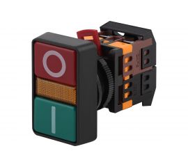 Кнопка ЭРА РPВВ-30N I-O, d=30мм, неон, 240В, 1з+1р, 10/200/3000 Б0045626 