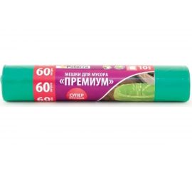 Мешки для мусора PREMIUM (10 шт; 60 л) зеленые PATERRA 106-071 