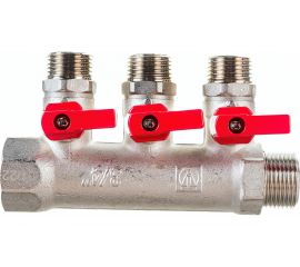 Коллектор с кранами (3/4""; 3 х 1/2"") Valtec VTc.580.N.0503 78753 