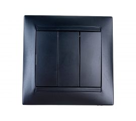 3-клавишный выключатель TDM Лама 10А графит SQ1815-0603 