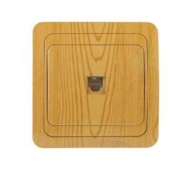 Одинарная телефонная розетка СВЕТОЗАР ГАММА SV-54117-A 