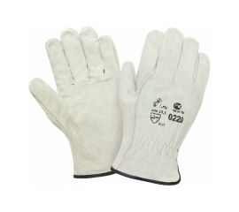 Защитные спилковые сварочные перчатки DINFIX высший сорт, серые 00-00002565 