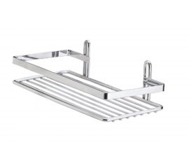 Полка в ванную TEKNO-TEL ES081 прямая, 1 ярус, хром 00-00002384 