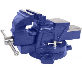 Слесарные поворотные тиски с наковальней KRAFT 125 мм KT 705209 