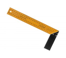 Угольник СПЕЦ 300мм, алюминиевый упор, стальная линейка 3378 