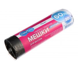 Мешки мусорные прочные черные Хит 30 шт, 60 л Clear Line 4065 