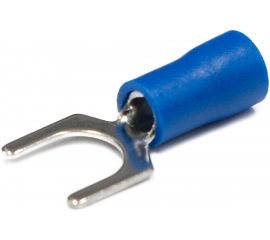 Вилочный наконечник REXANT, изолированный, 6.5 мм, 1.5-2.5 кв.мм, синий 08-0134 