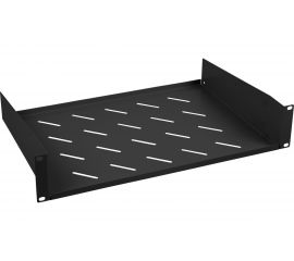 Полка Cabeus перфорированная, консольная, 2U, глубина 315 мм, SH-J017-2U-315-BK 