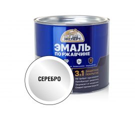 Эмаль ЭКСПЕРТ по ржавчине 3 в 1 серебро, 1.8 кг 28292 