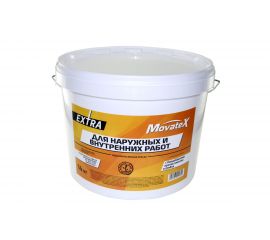 Водоэмульсионная краска Movatex EXTRA для наружных и внутренних работ, 14 кг Т11868 