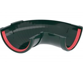 Угол желоба Grand Line составной 90-150 градусов, ПВХ GL, зеленый RAL 6005 267533 