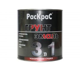 Грунт-эмаль темно-зеленый ""3 в 1"" РасКрас RAL 6005 2,5 кг 4690417023615 