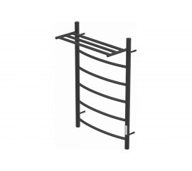 Электрический полотенцесушитель Point П5 500x800 с полкой, диммер справа, черный PN04858PB 