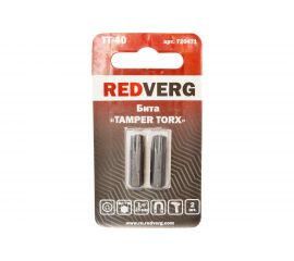 Бита Torx Tamper ТТ40, 25 мм, 2 шт. REDVERG 6623501 