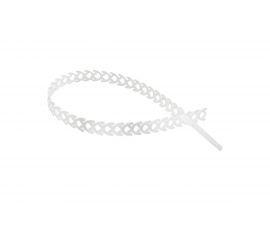 Полимерная многоразовая хомут-стяжка REXANT 300х10 мм, прозрачная, упаковка 20 шт. 07-7309 