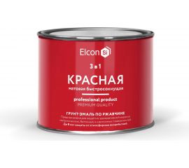 Грунт-эмаль по ржавчине 3в1 Elcon (матовая; красная; 0,4 кг) 00-00462644 