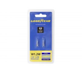 Автомобильная лампа накаливания Goodyear W1.2W 12V 1.2W W2x4.6d блистер: к-т 2шт. GY015202 