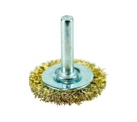 Кордщётка дисковая 38 мм, латунированная сталь 0.3 мм, хвостовик 6 мм Berger BG BG1728 
