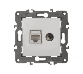 Розетка ЭРА 14-3110-01 RJ45 TV, IP20, белый Б0034314 