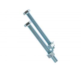 Болт Tech-Krep DIN933 с шестигранной головкой, оцинкованный М12х120 + гайка + шайба 2 шт - пакет 136929 