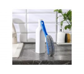 Металлическая губка для посуды Доляна с ручкой, 24х5 см 1406047 