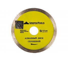 Диск алмазный сплошной (115х22.2 мм) Vertextools 04-115-19 