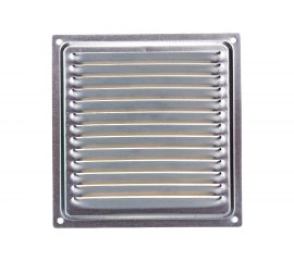 Решётка металлическая с сеткой, неокрашенная 150 x 150 мм Эвент ВРС 